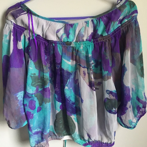 Jonathan Martin Boho Peasant Sheer Blouse - Picture 2 of 5